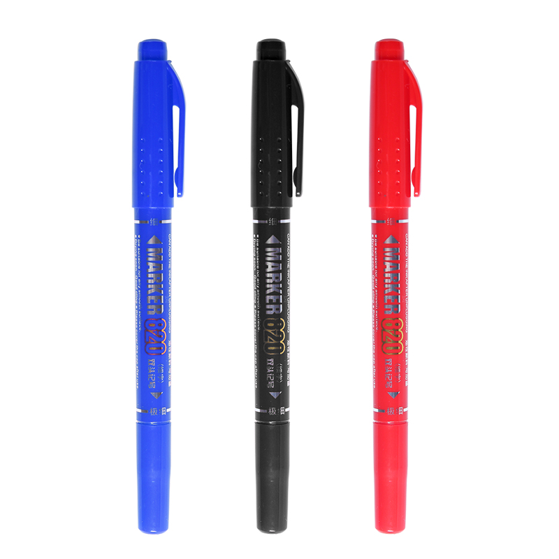 Correction Pen Fine - Двусторонние фломастеры, двусторонние черные фломастеры с